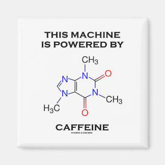 Diese Maschine wird mit Koffein (Molekül) betriebe Magnet