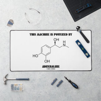 Diese Maschine wird von Adrenalin-Molekül angetrie Schreibtischunterlage