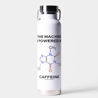 Diese Maschine wird von Coffein-Molekül angetriebe Trinkflasche
