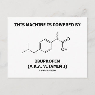 Diese Maschine wird von Ibuprofen (Vitamin I) ange Postkarte