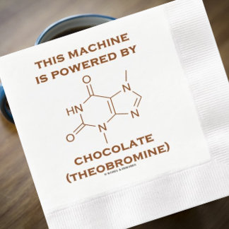 Diese Maschine wird von Schokoladentheobromin ange Serviette