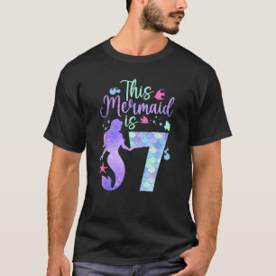 Diese Meerjungfrau ist 7 Geburtstagskinder Meerjun T-Shirt