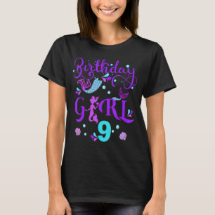 Diese Meerjungfrau zum Geburtstag Mädchen 9. Gebur T-Shirt