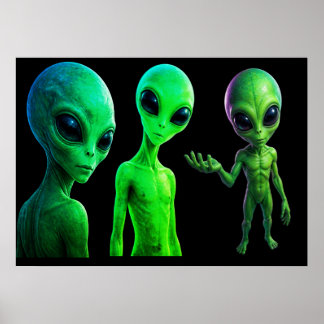 Diese meine freundliche Familie von Außerirdischen Poster