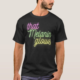Diese Melanin-Leuchtkraft Cute 90er 80er Glow Retr T-Shirt