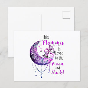 Diese Momma ist zum Mond und zurück geliebt Postkarte