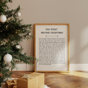 Diese Nacht vor Weihnachten Print Poster