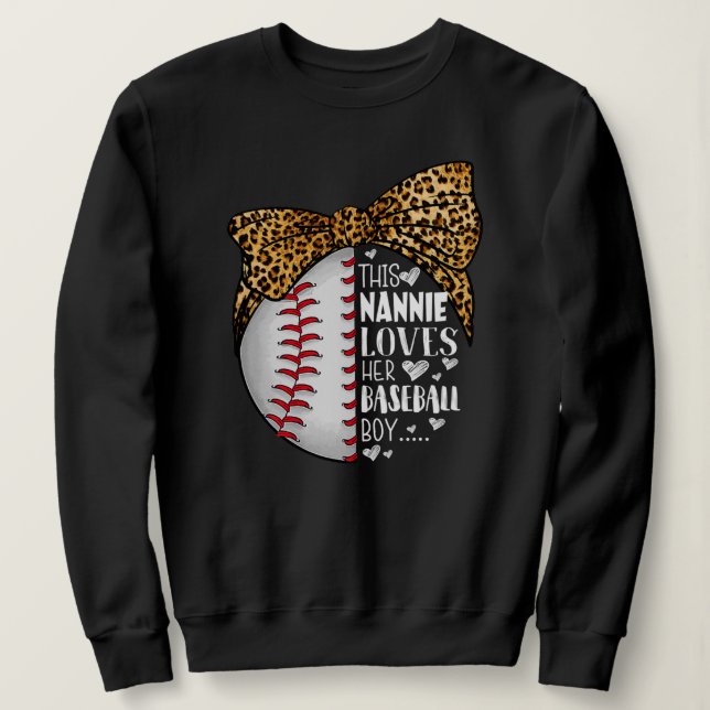 Diese Nannie Liebe ihren Baseball-Muttertag Sweatshirt (Design vorne)