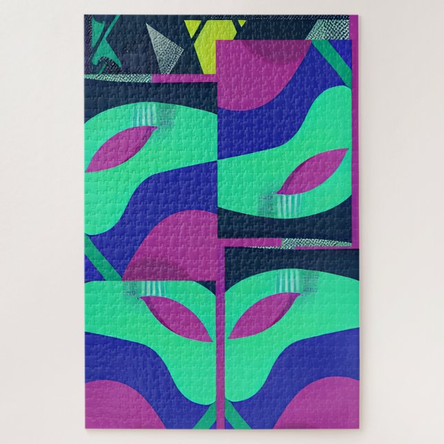 Diese neue Memphis Masquerade Wave Puzzle (Vertikal)