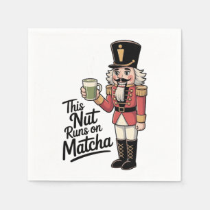 Diese Nuss läuft auf Matcha-Weihnachtsnussknacker Serviette