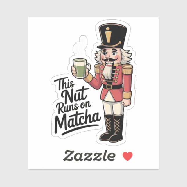 Diese Nut läuft auf Matcha Christmas Nutcracker Aufkleber (Blatt)