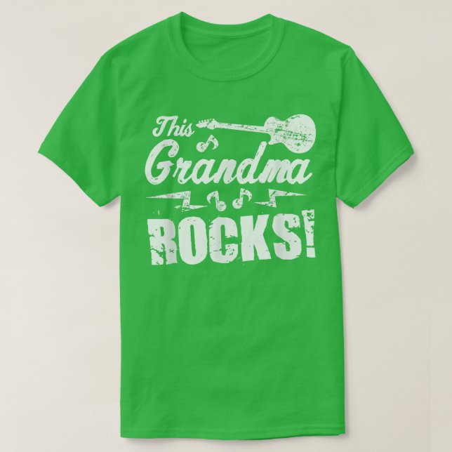 Diese Oma Rocks    TGuitar Rock'n'Roll Funny Te T-Shirt (Design vorne)