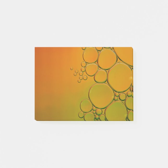 diese orangefarbenen Blasen Post-it Klebezettel (Vorderseite)
