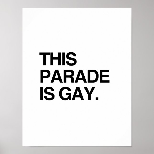 Diese Parade ist schwul Poster (Vorne)