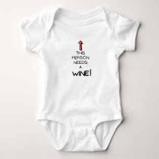 Diese Person braucht Wein| Wein Baby Strampler