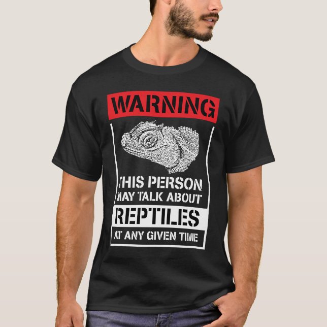 Diese Person kann über Reptilienecha reden T-Shirt (Vorderseite)