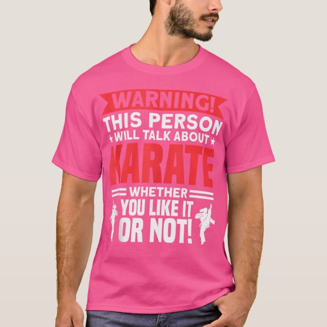 Diese Person wird über Karate Karate Trainer sprec T-Shirt (Vorderseite)