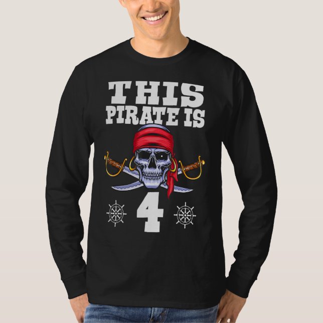 Diese Pirate ist 4 Piraten Themed Party 4. Geburts T-Shirt (Vorderseite)