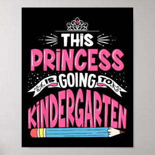 Diese Prinzessin geht in den Kindergarten Girl Byc Poster