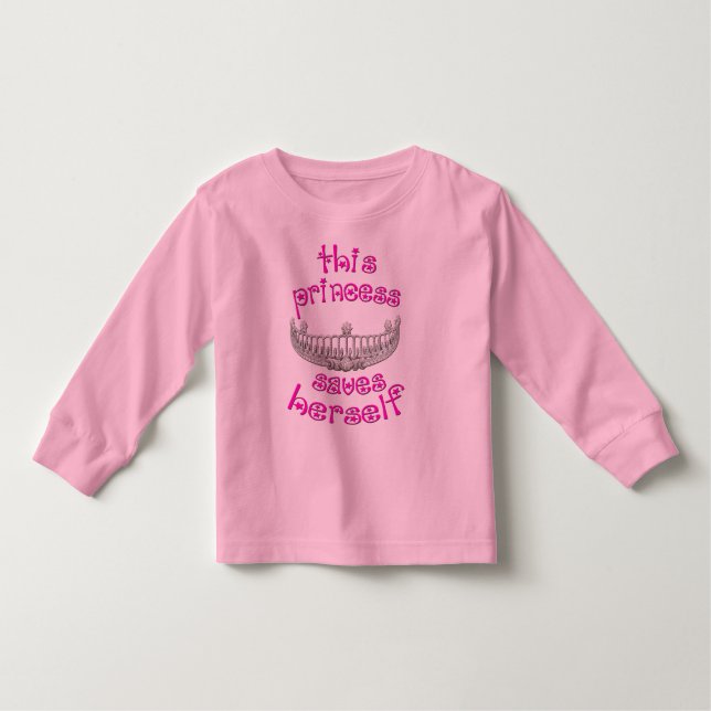 Diese Prinzessin Rette sich selbst Baby T-shirt (Vorderseite)