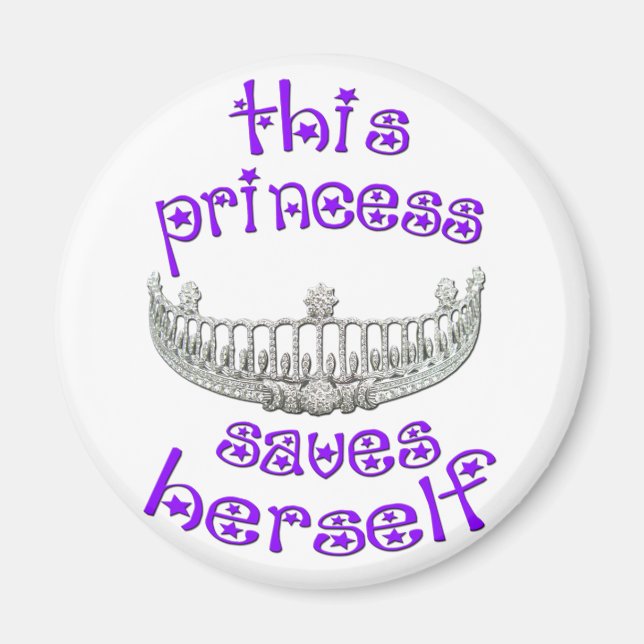 Diese Prinzessin Rette sich selbst Magnet (Vorne)
