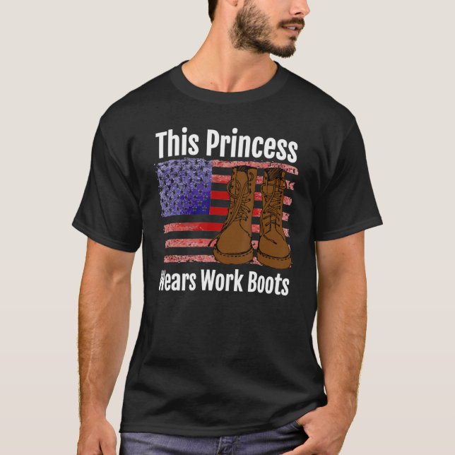 Diese Prinzessin trägt Arbeitsschuhe T-Shirt (Vorderseite)