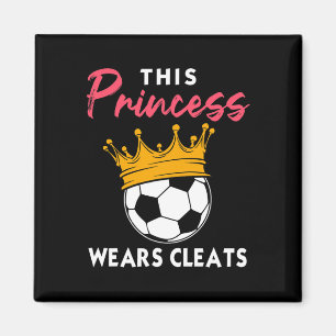 Diese Prinzessin trägt Stollen Cooles Soccer-Mädch Magnet