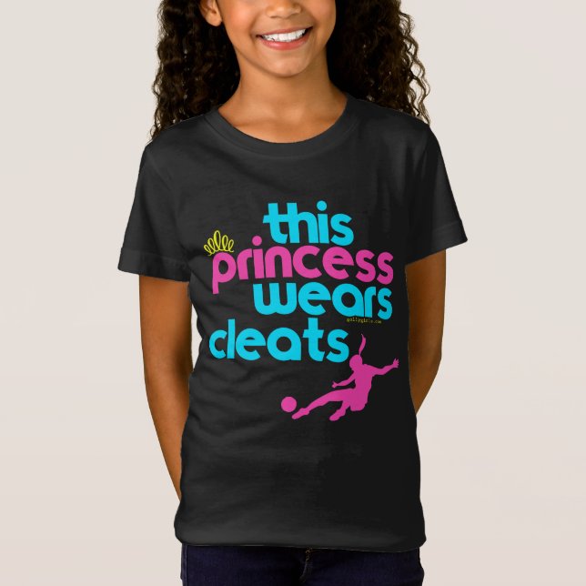 Diese Prinzessin Wears Cleats - Golly Mädchen T-Shirt (Vorderseite)