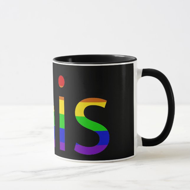 DIESE Regenbogen-Flaggen-Geschenke STOLZ Tasse (Rechts)
