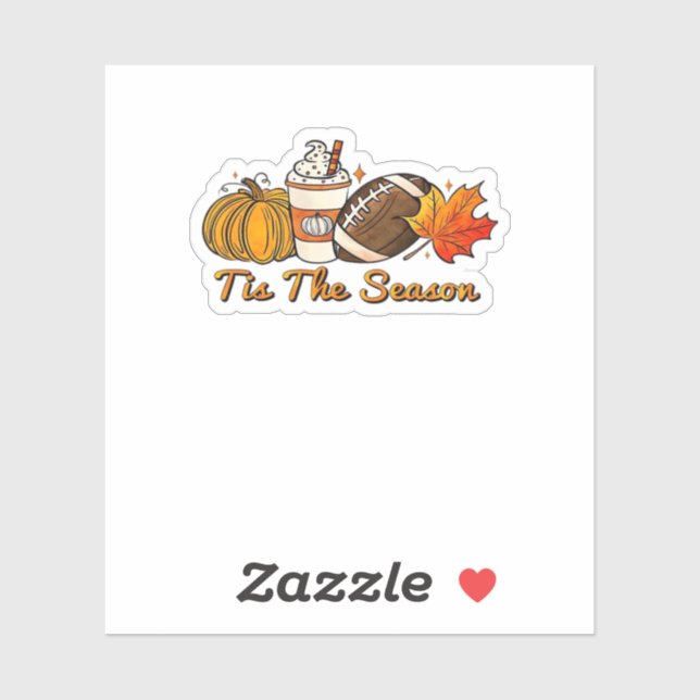 Diese Saison Erntedank Leaf Spice Football Fa Aufkleber (Blatt)