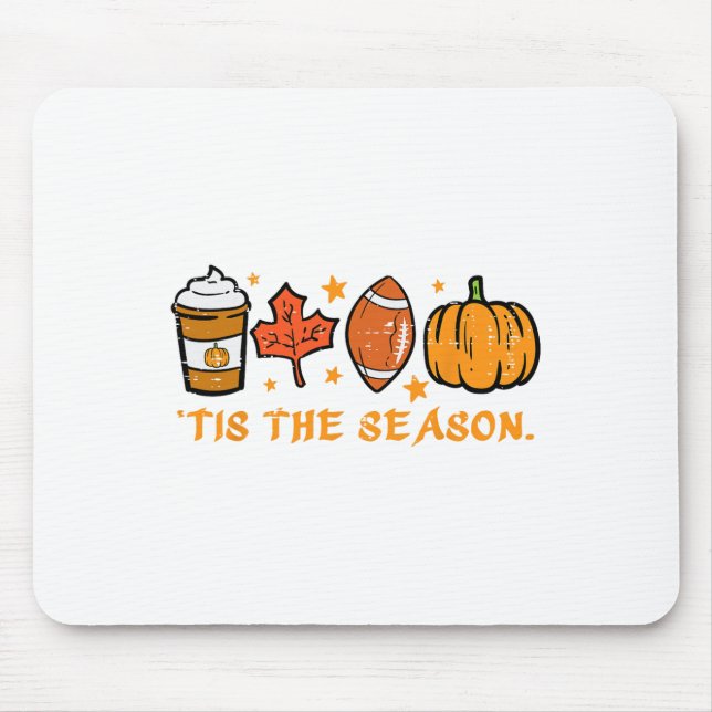 Diese Saison Fußball Fall Pumpkin Gewürz Männer Wo Mousepad (Vorne)