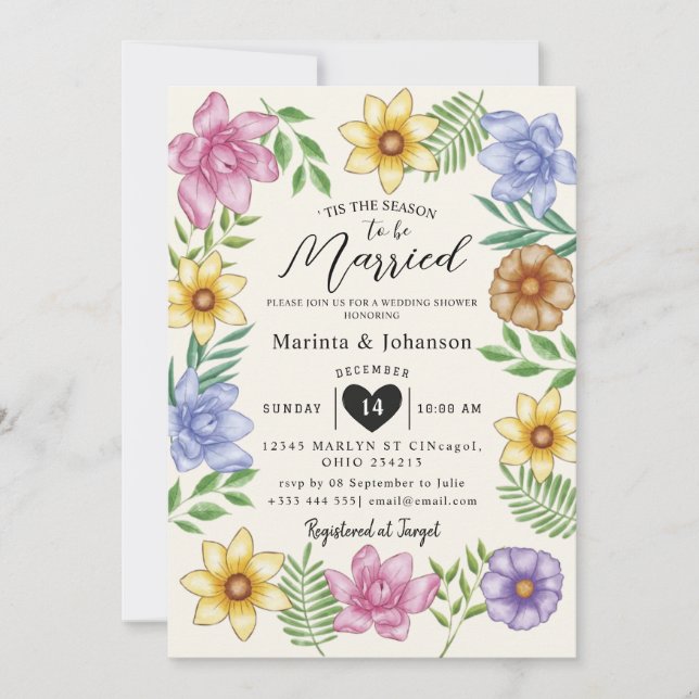 Diese Saison ist verheiratete Einladung (Vorderseite)