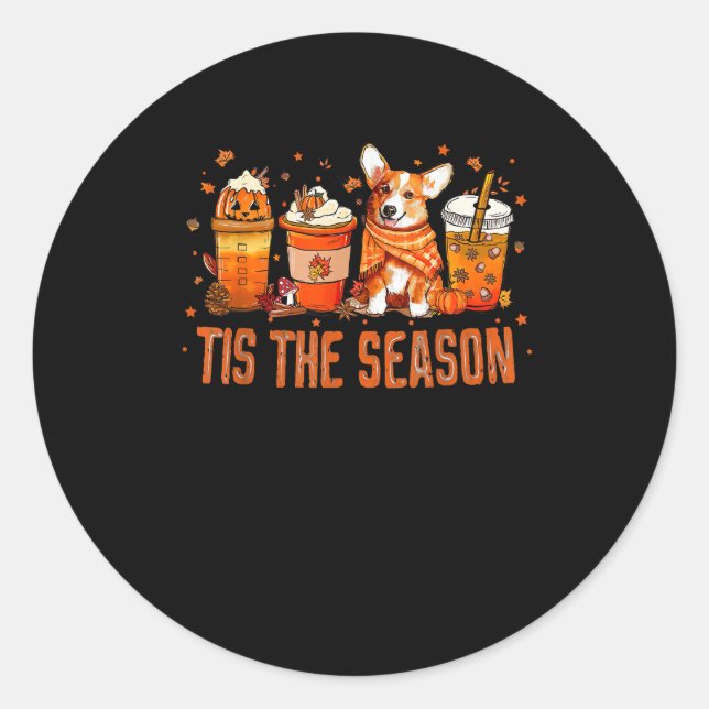Diese Saison Pumpkin Gewürz Latte Halloween Fall C Runder Aufkleber (Vorderseite)