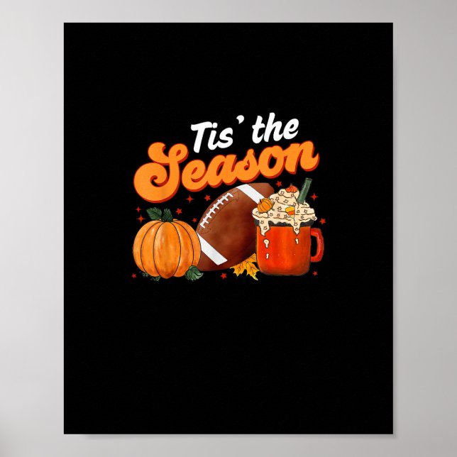 Diese Saison Pumpkin Gewürz Latte Halloween Fall F Poster (Vorne)