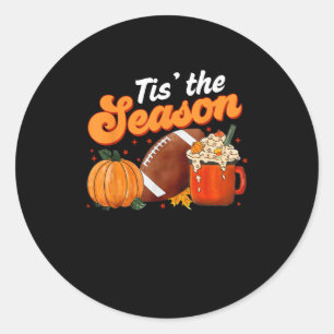 Diese Saison Pumpkin Gewürz Latte Halloween Fall F Runder Aufkleber