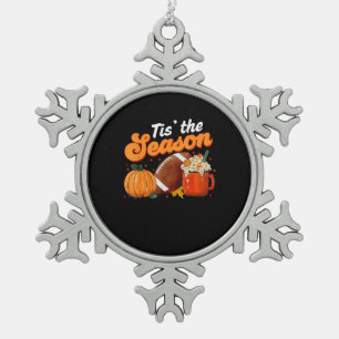 Diese Saison Pumpkin Gewürz Latte Halloween Fall F Schneeflocken Zinn-Ornament
