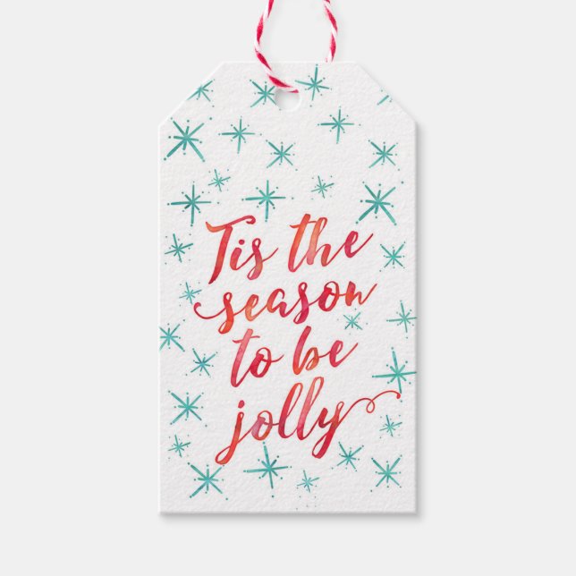Diese Saison Snowflake Geschenk Tags Geschenkanhänger (Vorderseite)