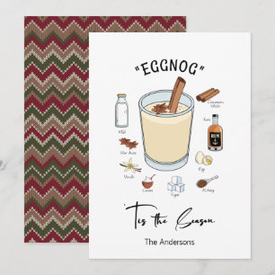 Diese Saisonkarte ist die Eggnog Holiday Card Feiertagskarte