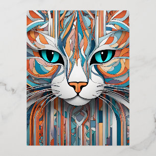 Diese schöne Katzenvektorgrafik ist die perfekte E Folien Feiertagspostkarte