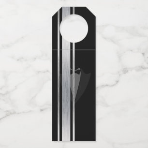 Diese schwarz-weiße Adelsfeier Flaschenanhänger