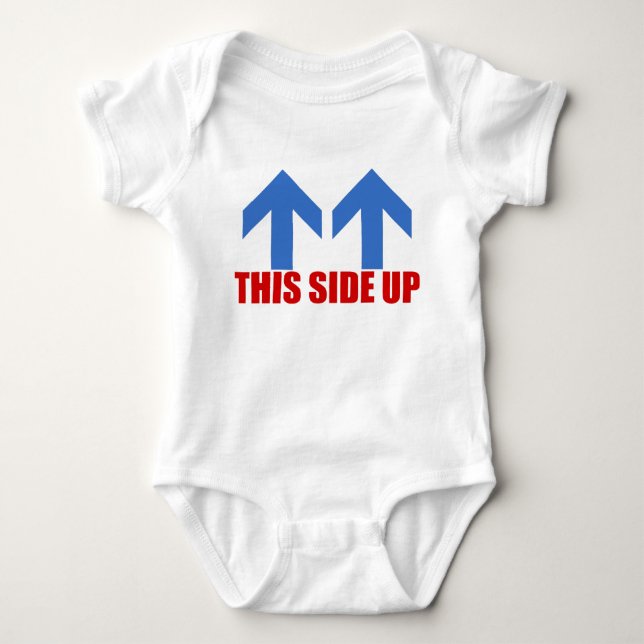 Diese Seite nach oben. Baby Strampler (Vorderseite)