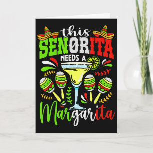 Diese Señorita Braucht Eine Margarita Fiesta Mexic Karte