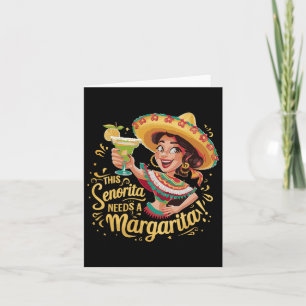 Diese Senorita braucht eine Margartita Cinco De Ma Karte
