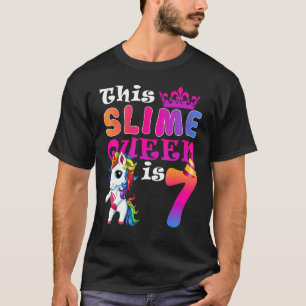 Diese Slide Queen ist ein 7-Geburtstags-Einhornges T-Shirt