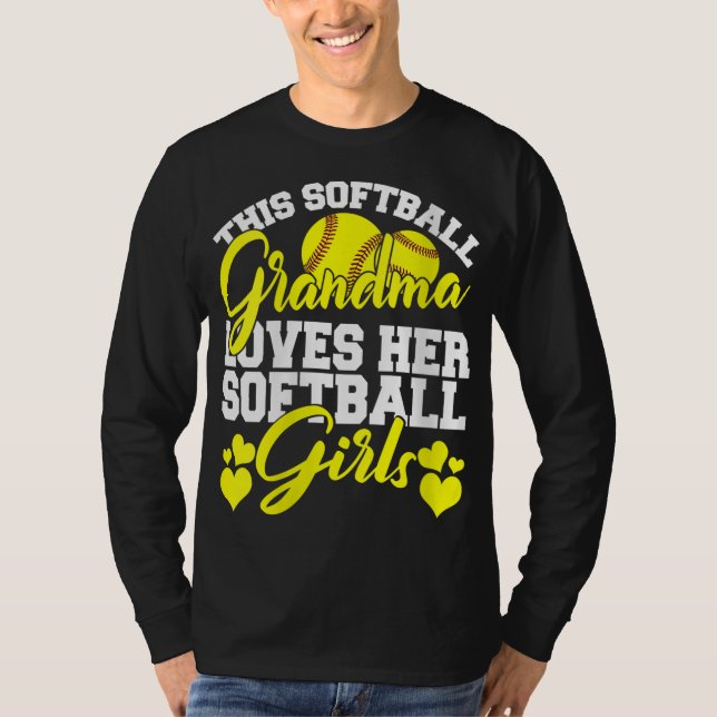 Diese Softball-Oma Liebe ihre Softball-Girls-Sof T-Shirt (Vorderseite)