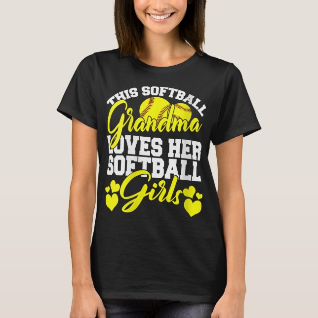 Diese Softball-Oma Liebe ihre Softball-Girls-Sof T-Shirt (Vorderseite)