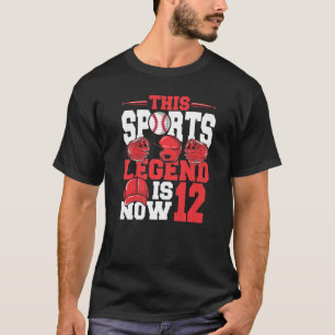 Diese sportliche Legende ist jetzt 12 Baseball Spi T-Shirt