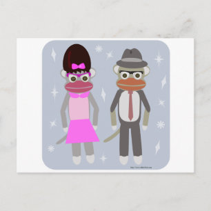 Diese Swingin Sock Affen Postkarte