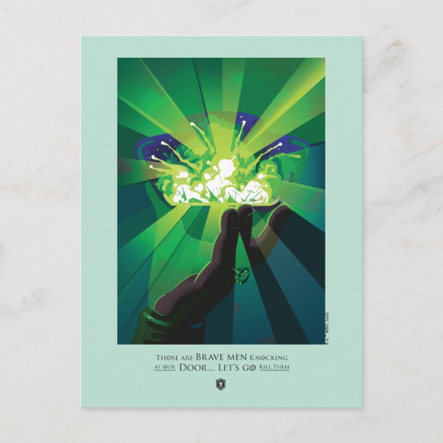 Diese tapferen Männer klopfen an unserer Tür Postkarte (Vorderseite)