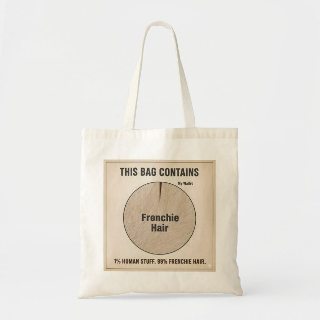 Diese Tasche enthält 99% Frenchie-Haar Lustige Hun (Vorne)
